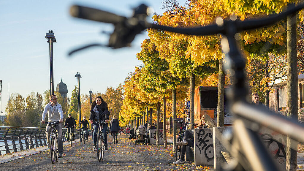 Fahrradfahren in der Stadt